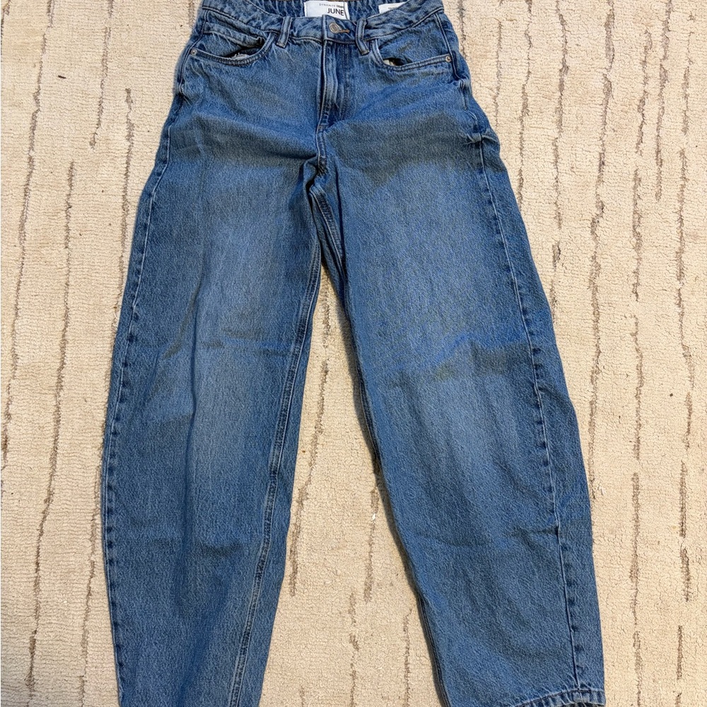 Dynamite Denim Barrel Leg Blue Jeans